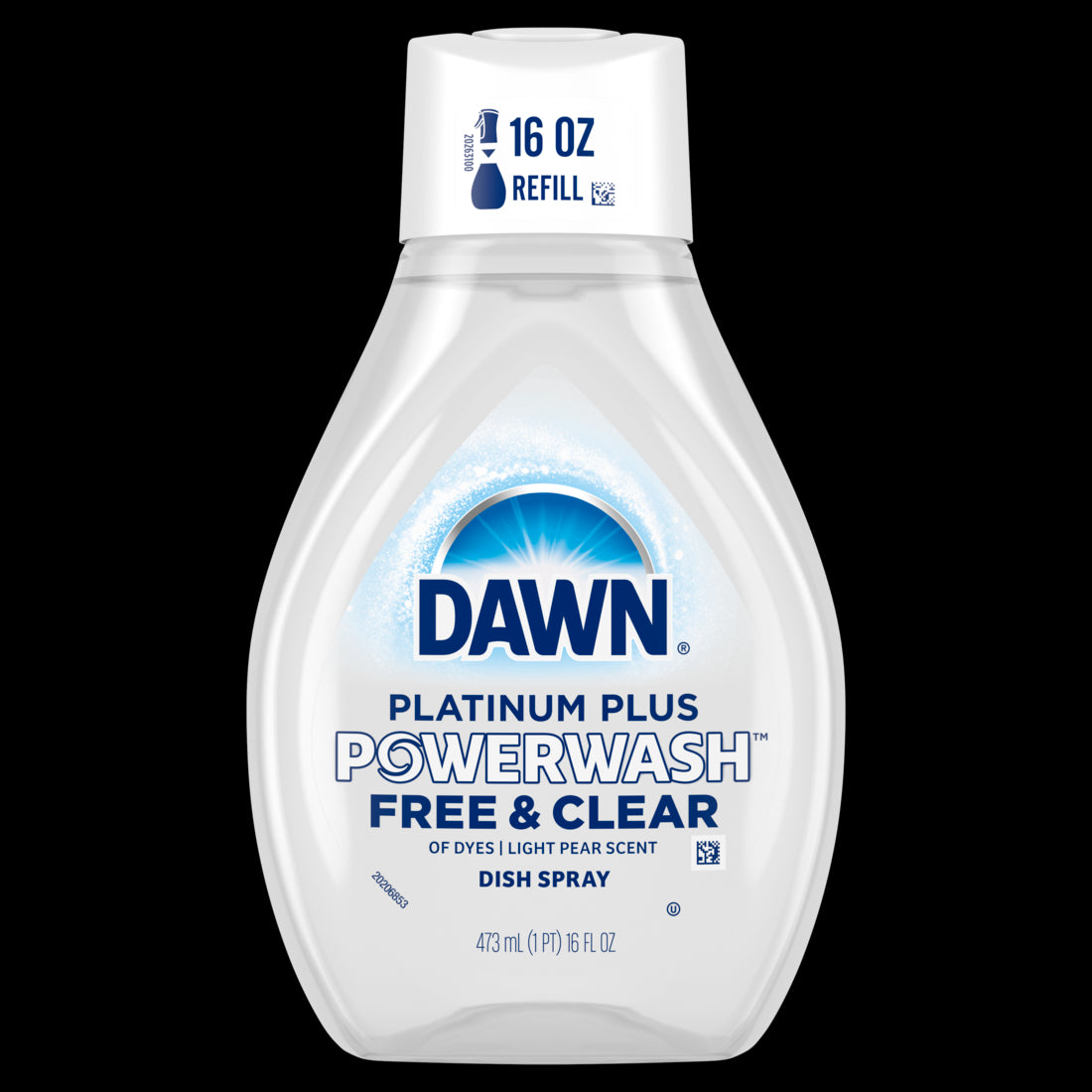 Dawn Powerwash Spray Refill Dish Soap Dishwashing Liquid Free & Clear 1 Refill - 16oz/6pk