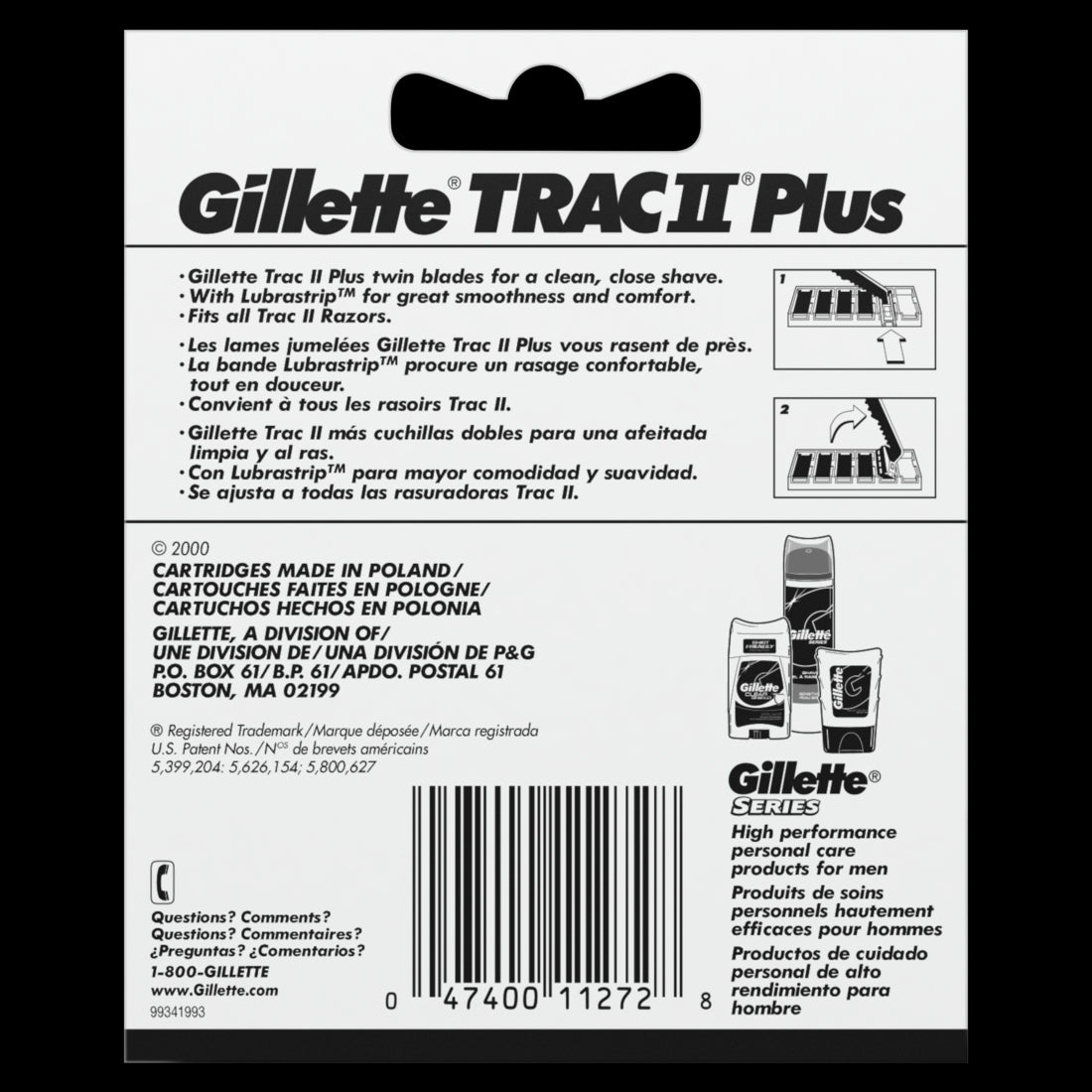 Gillette TRAC II Plus Razor Blade Refills - 10ct/36pk
