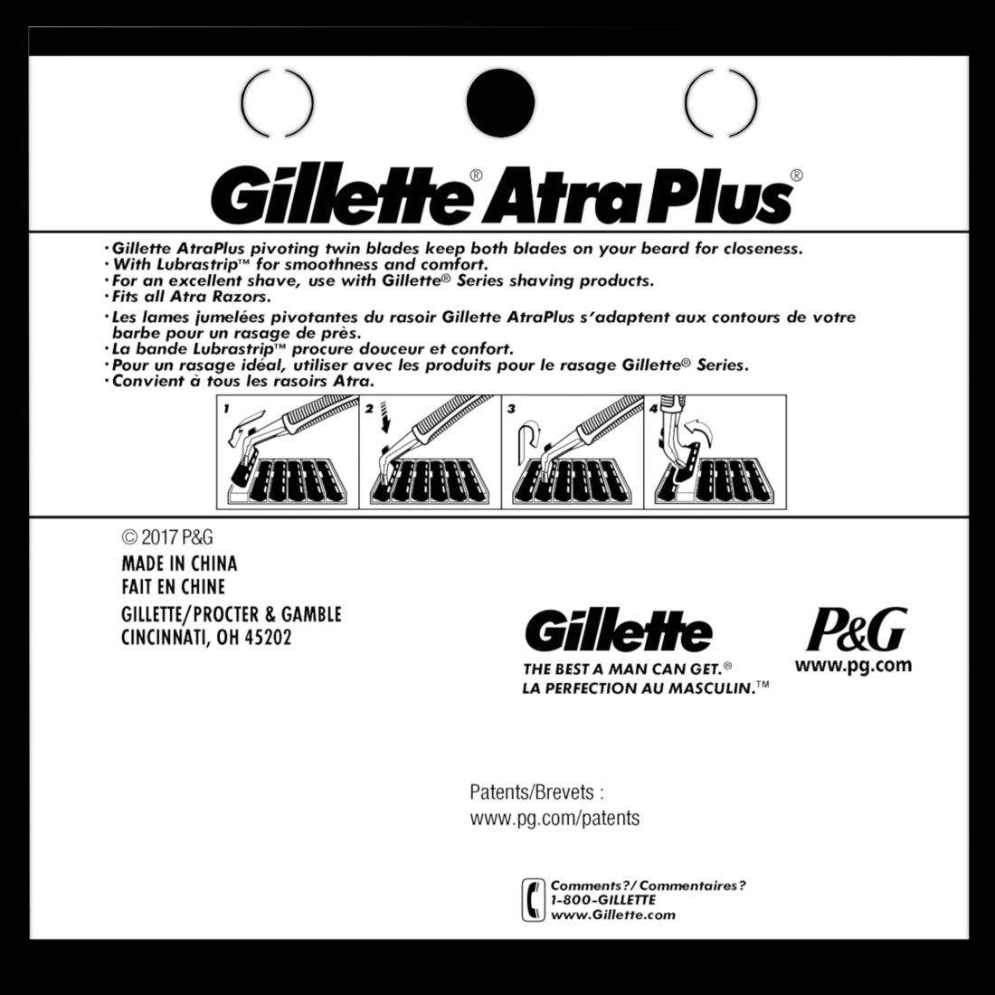 Gillette Atra Plus Mens Razor Blade Refill Cartridges - 10ct/6pk