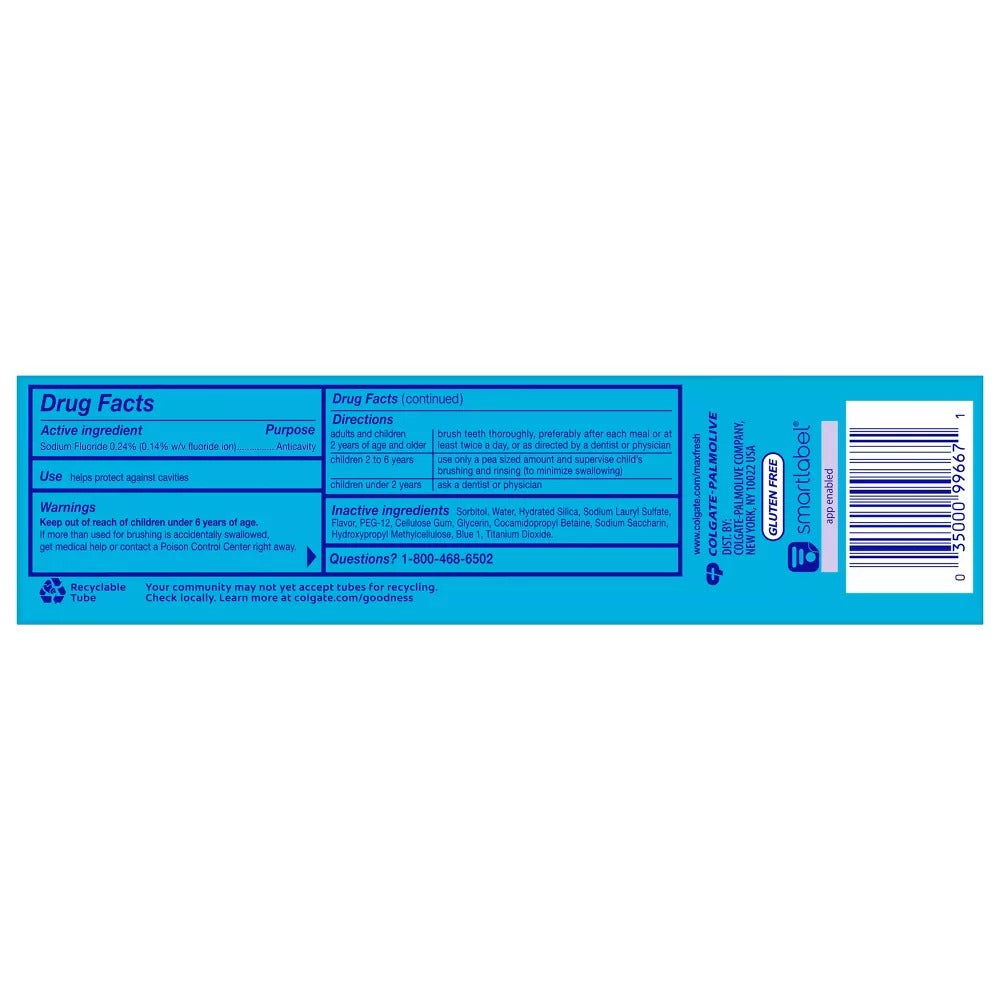 Colgate Max Fresh Toothpaste Cool Mint - 6.3oz/24pk