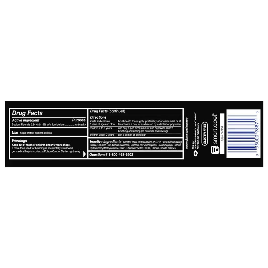 Colgate Max Fresh Toothpaste Charcoal - 6.3oz/24pk