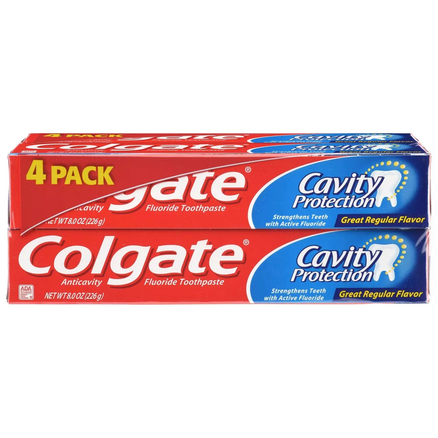 Colgate Cavity Protection Toothpaste with Fluoride Great Regular Flavor - (4x8.0)oz/8pk