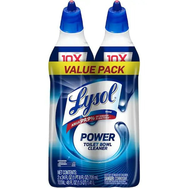 Lysol Toilet Bowl Cleaner - Power Twin Pack - 2x24oz/4pk