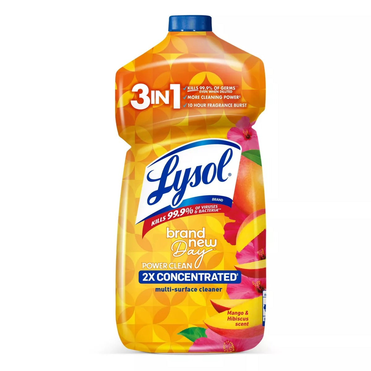 Lysol Multi-Surface Cleaner Pourable Brand New Day Mango & Hibiscus - 48oz/9pk