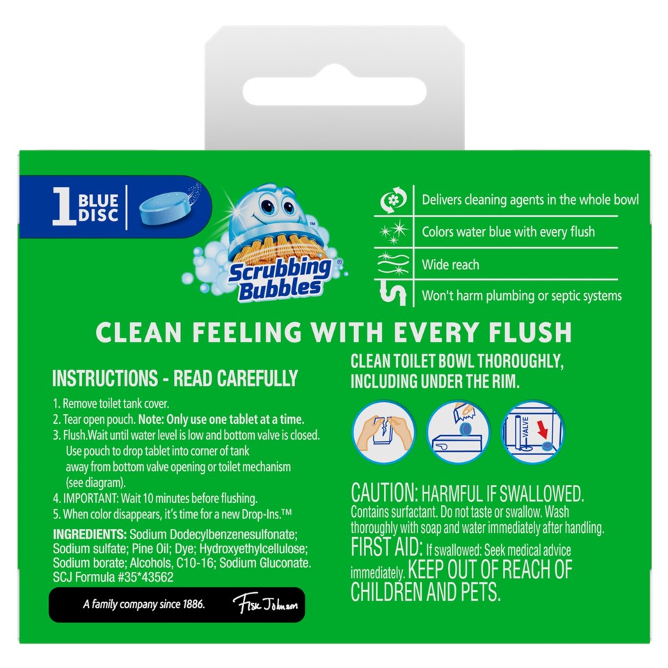 Scrubbing Bubbles@Vanish DROP-ins Blue SINGLE - 1.7oz/12pk