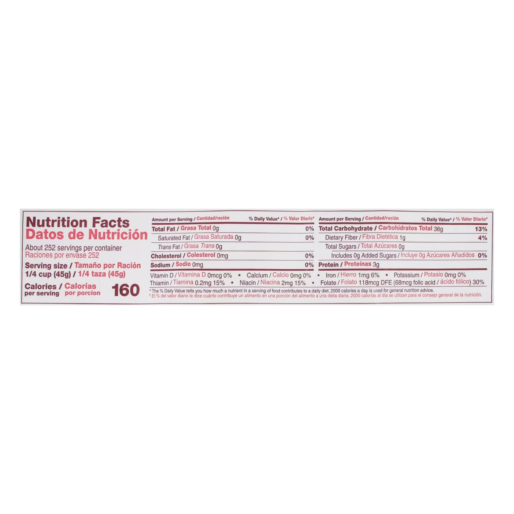 Carolina Enriched Extra Long Grain White Rice - 25lbs/1pk