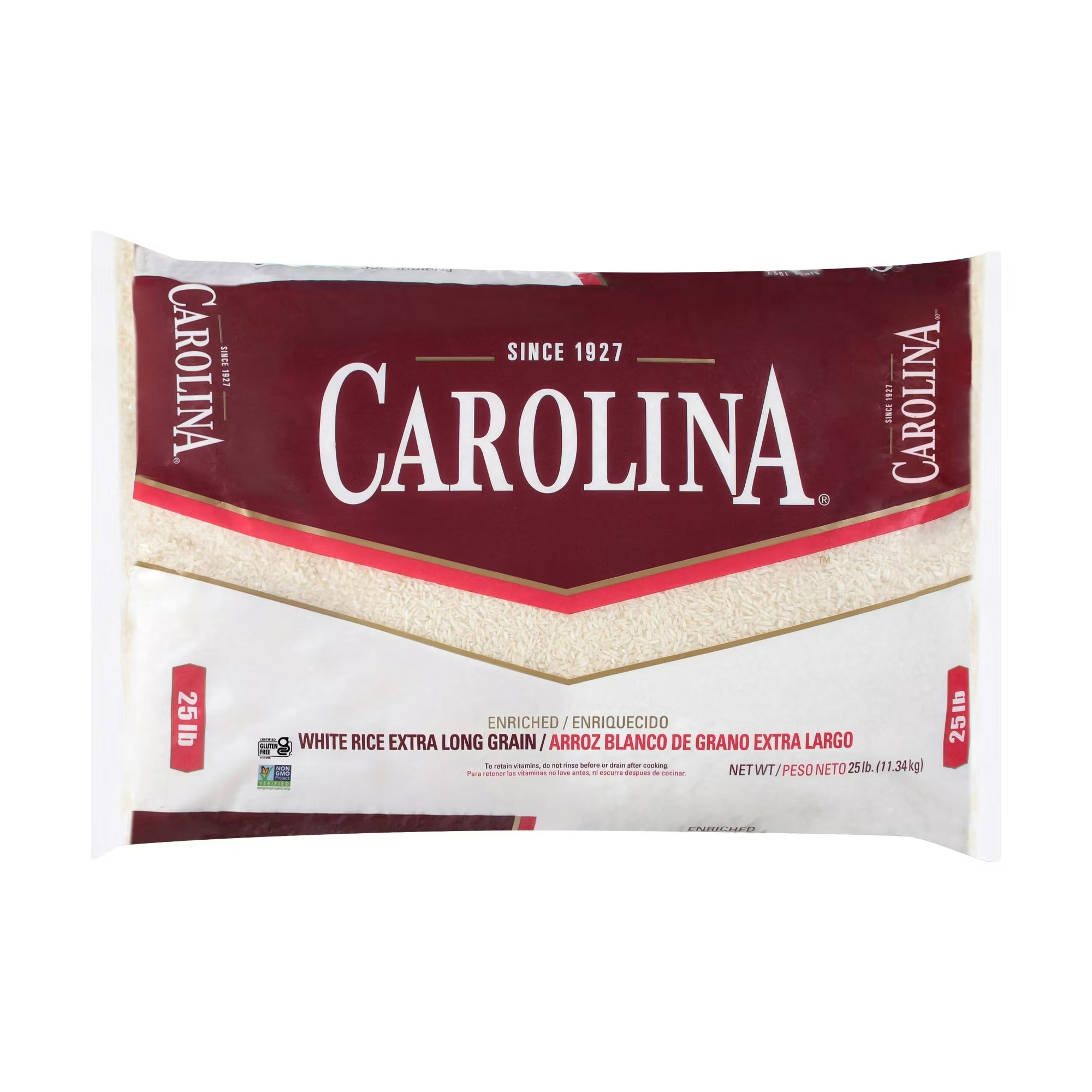 Carolina Enriched Extra Long Grain White Rice - 25lbs/1pk