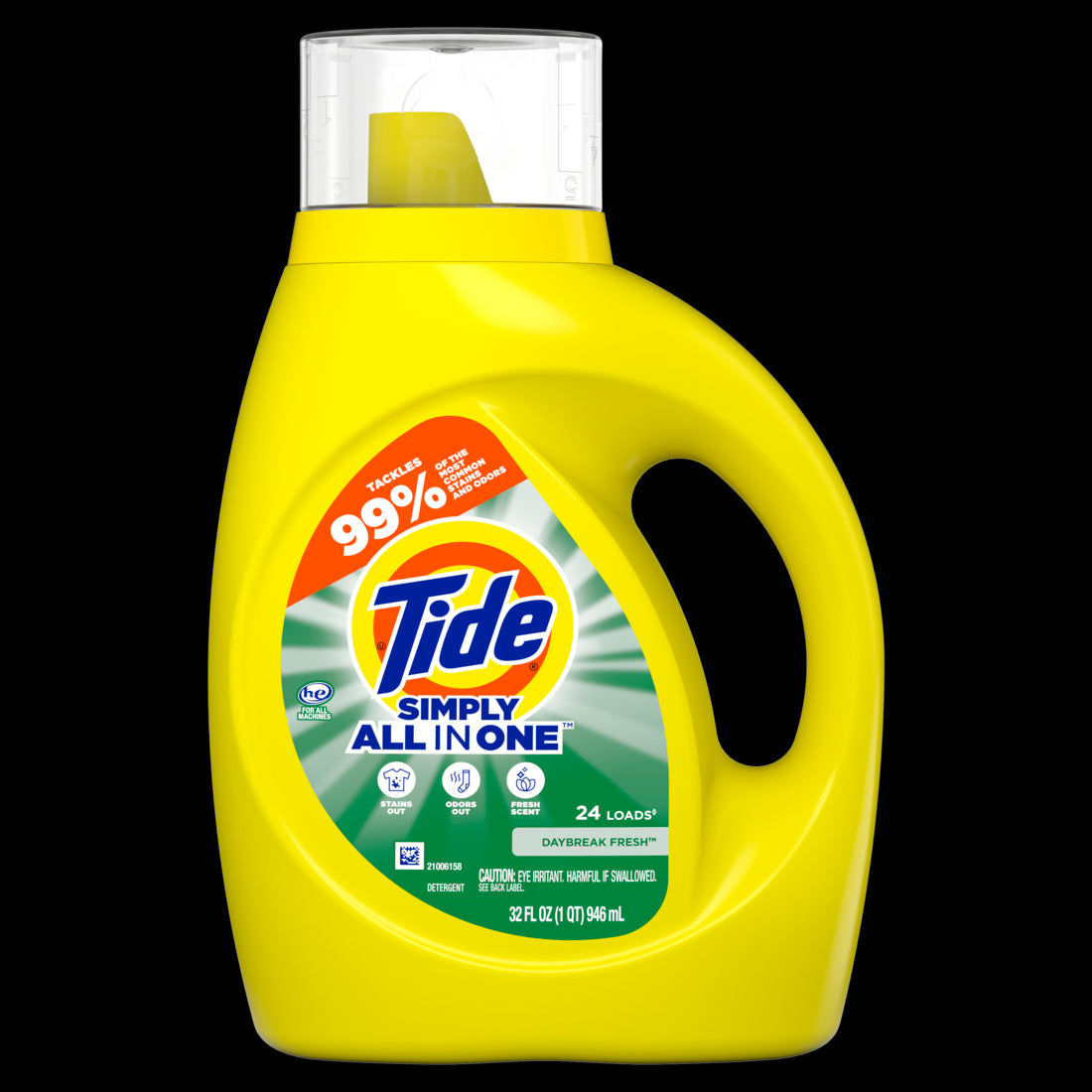Tide Simply Liquid Laundry Detergent Daybreak Fresh 24 Loads - 32oz/6pk