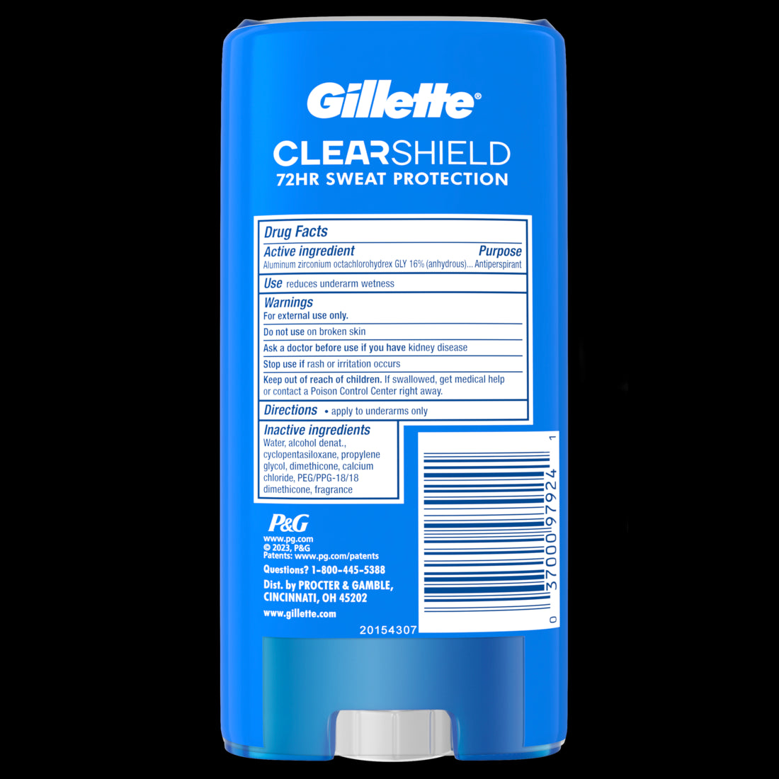 Gillette Antiperspirant and Deodorant for Men Clear Gel Artic Ice Twin Pack - (2x3.8)oz/6pk