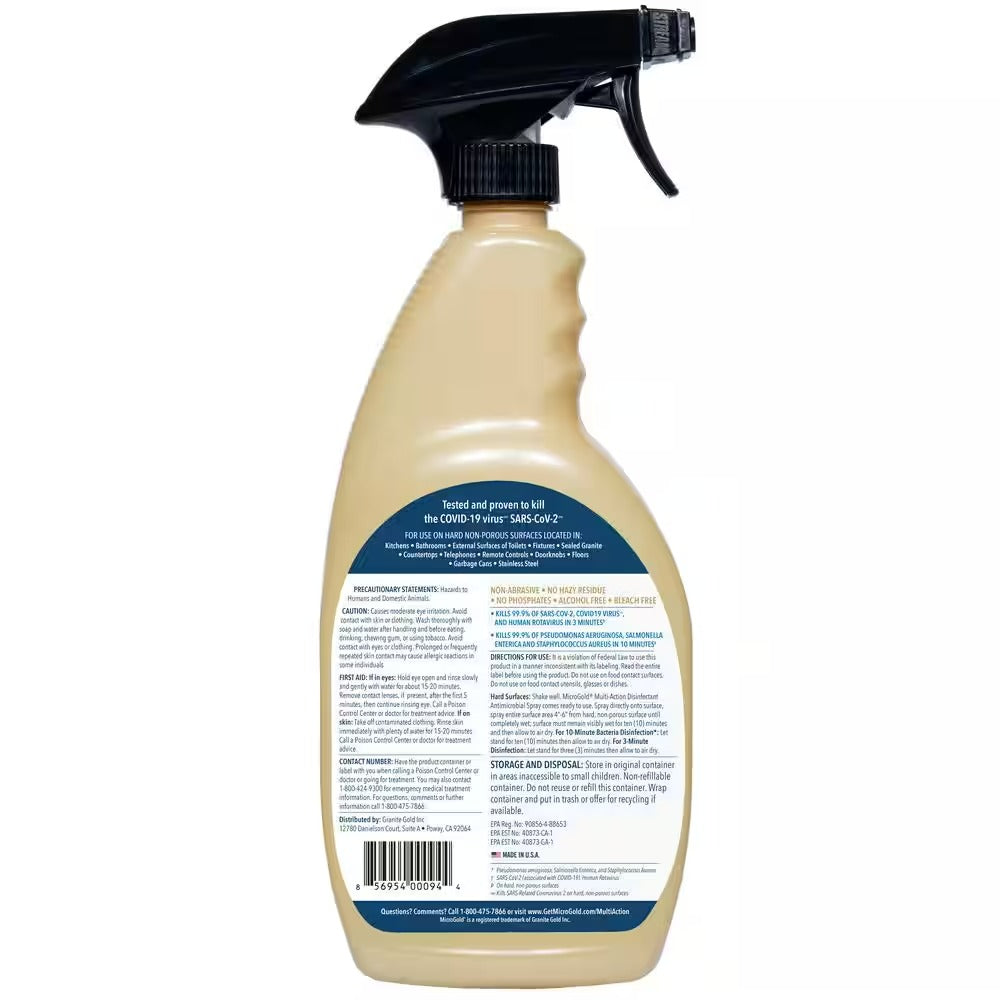MicroGold Multi-Action Disinfectant Antimicrobial Spray - 24oz/6pk