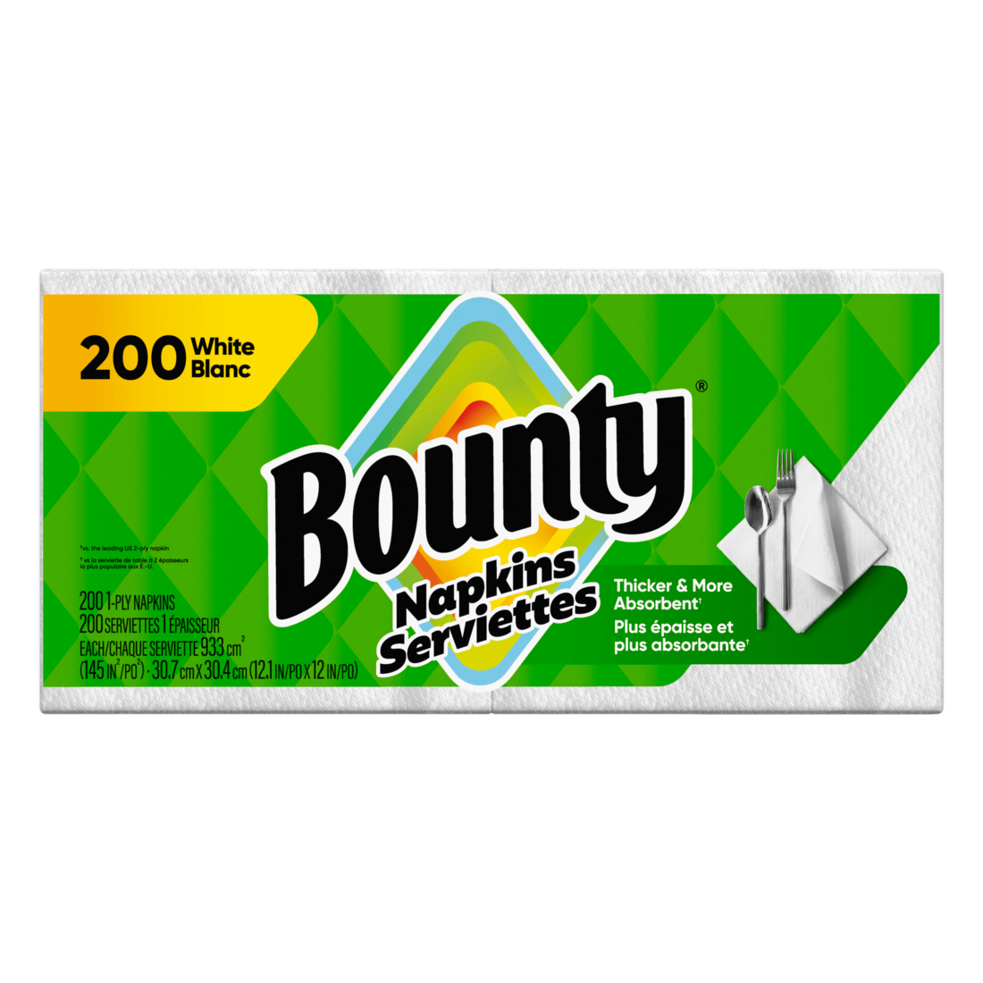 Bounty Paper Napkins White - 200ct/8pk