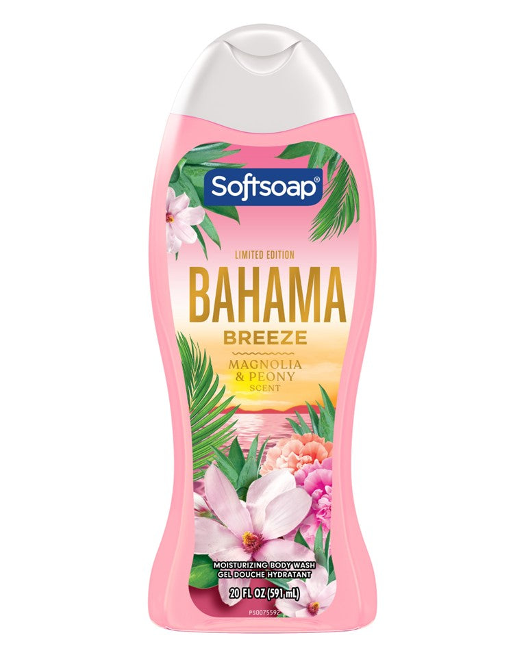Softsoap Body Wash Limited Edition Bahama Breeze Magnolia and Peony Scent - 20oz/4pk