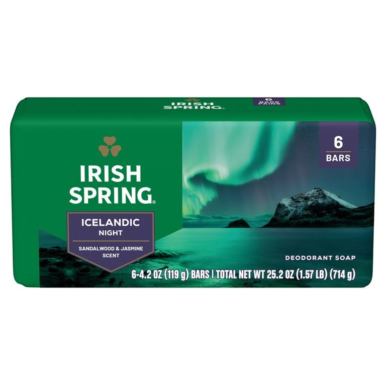 Irish Spring Deodorant Soap Icelandic Night - (6x4.2)oz/12pk