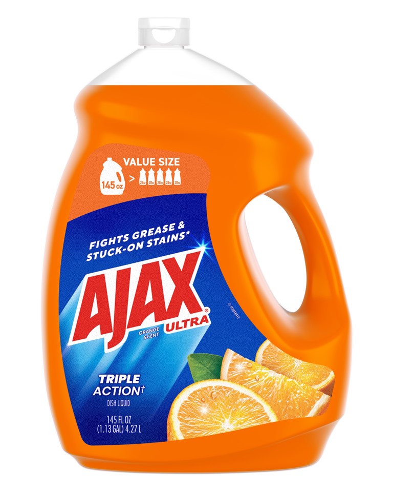 Ajax Dish Liquid Soap Orange Scent - 145oz/4pk
