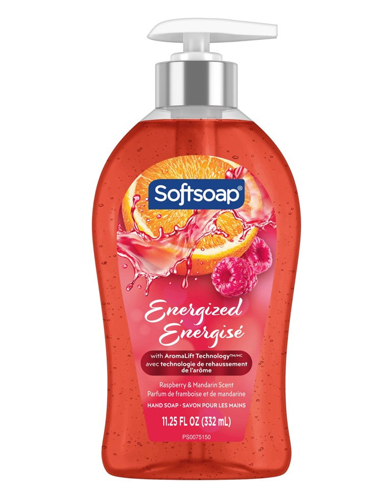 Softsoap Liquid Hand Soap Energized Raspberry and Mandarin Scent - 11.25oz/6pk