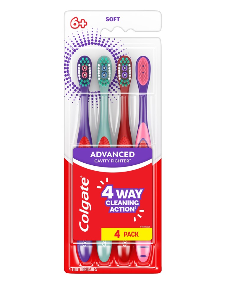 Colgate Kids Toothbrush Advanced Cavity Fighter - 4ct/4pk