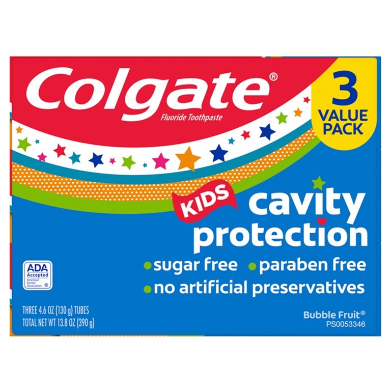 Colgate Kids Toothpaste Cavity Protection Bubble Fruit - (3x4.6)oz/6pk