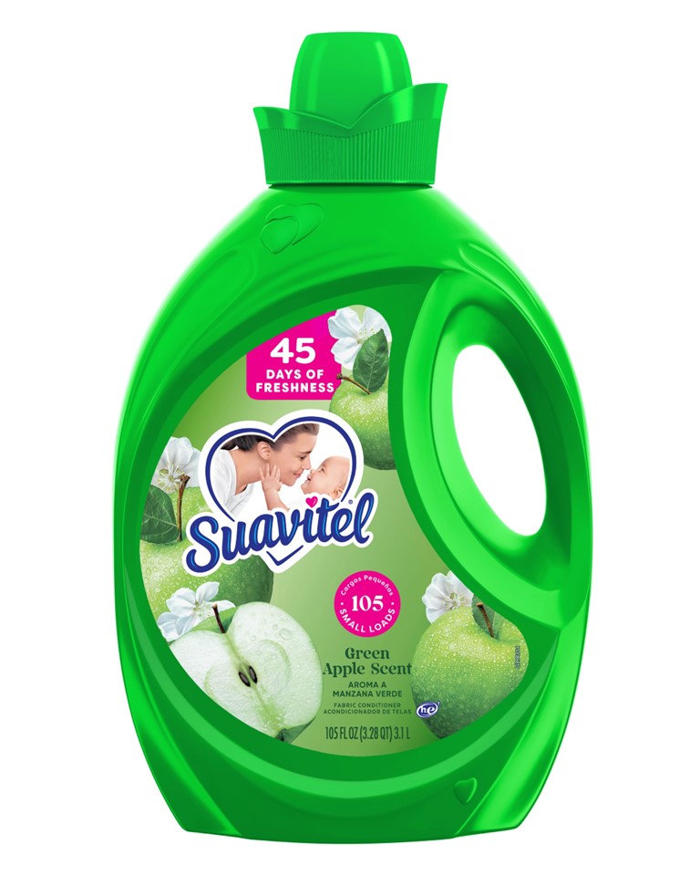 Suavitel Fabric Conditioner Green Apple Scent - 105oz/4pk