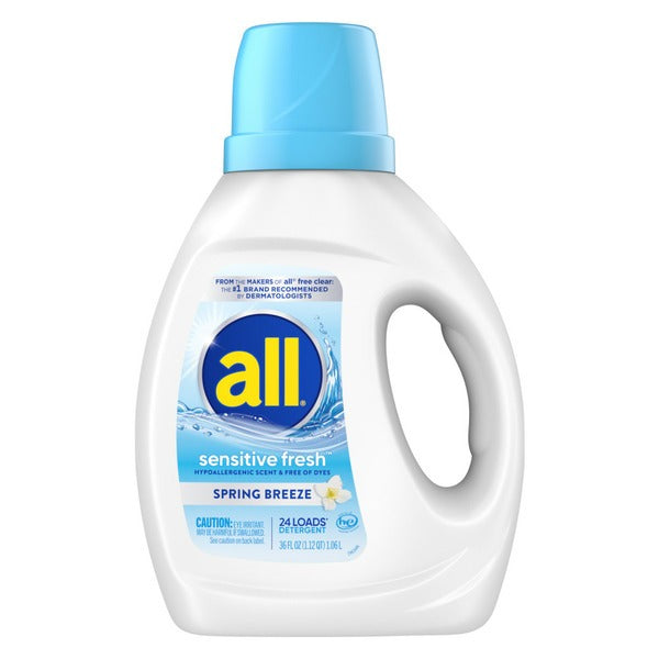 All Ultra Liquid Detergent Sensitive Fresh - 36oz/6pk