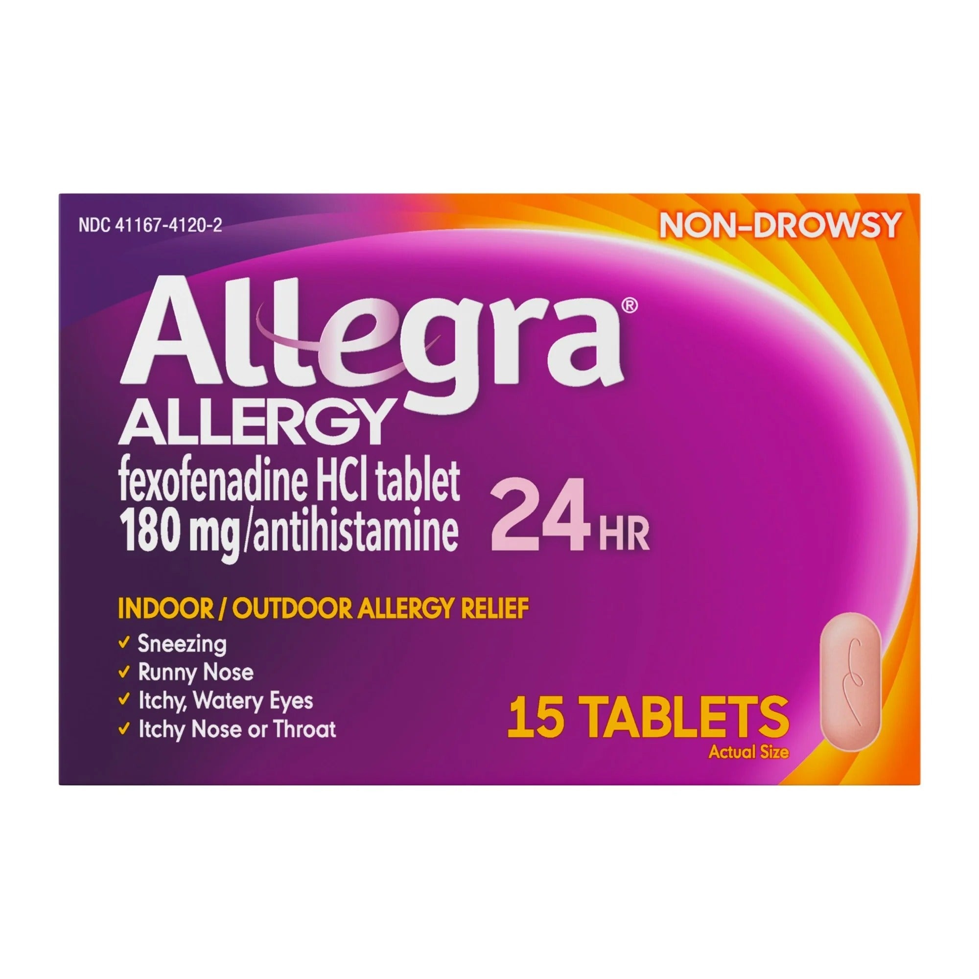 Allegra Allergy Adult 24 hour Tablets (180mg) - 15ct/24pk