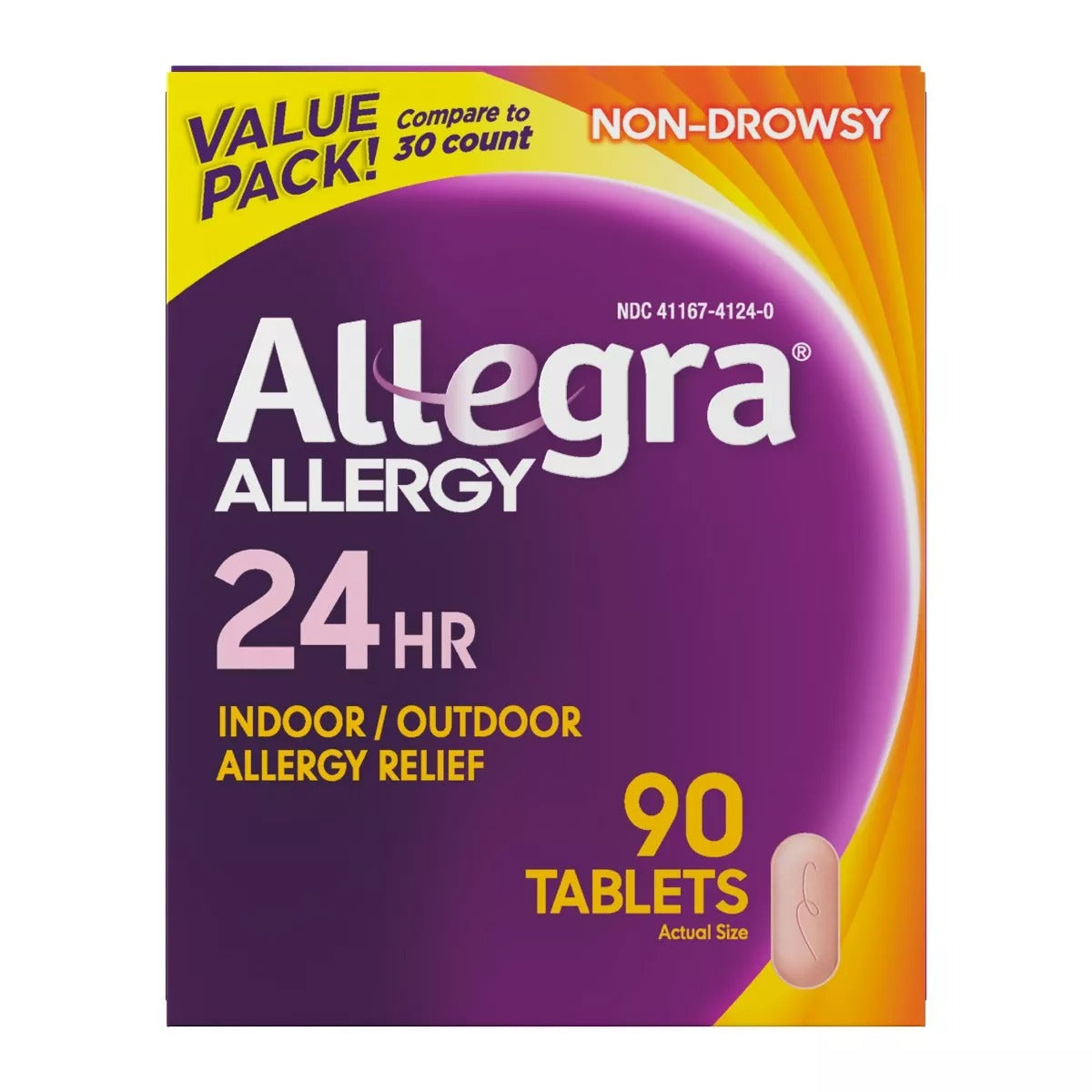 Allegra Allergy Adult 24 hour Tablets (180mg) - 90ct/24pk