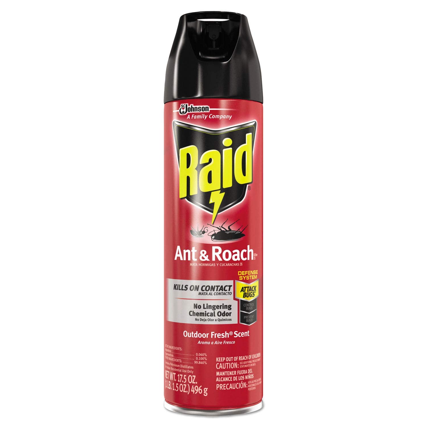 Raid Ant & Roach Outdoor Fresh - 17.5oz/12pk