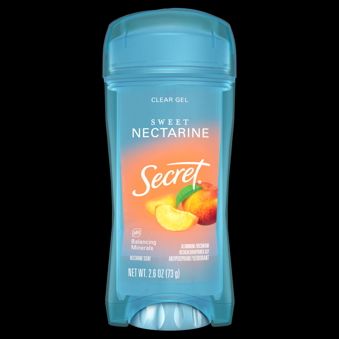 Secret Fresh Clear Gel Antiperspirant and Deodorant for Women Sweet Nectarine Scent -2.6oz/12pk