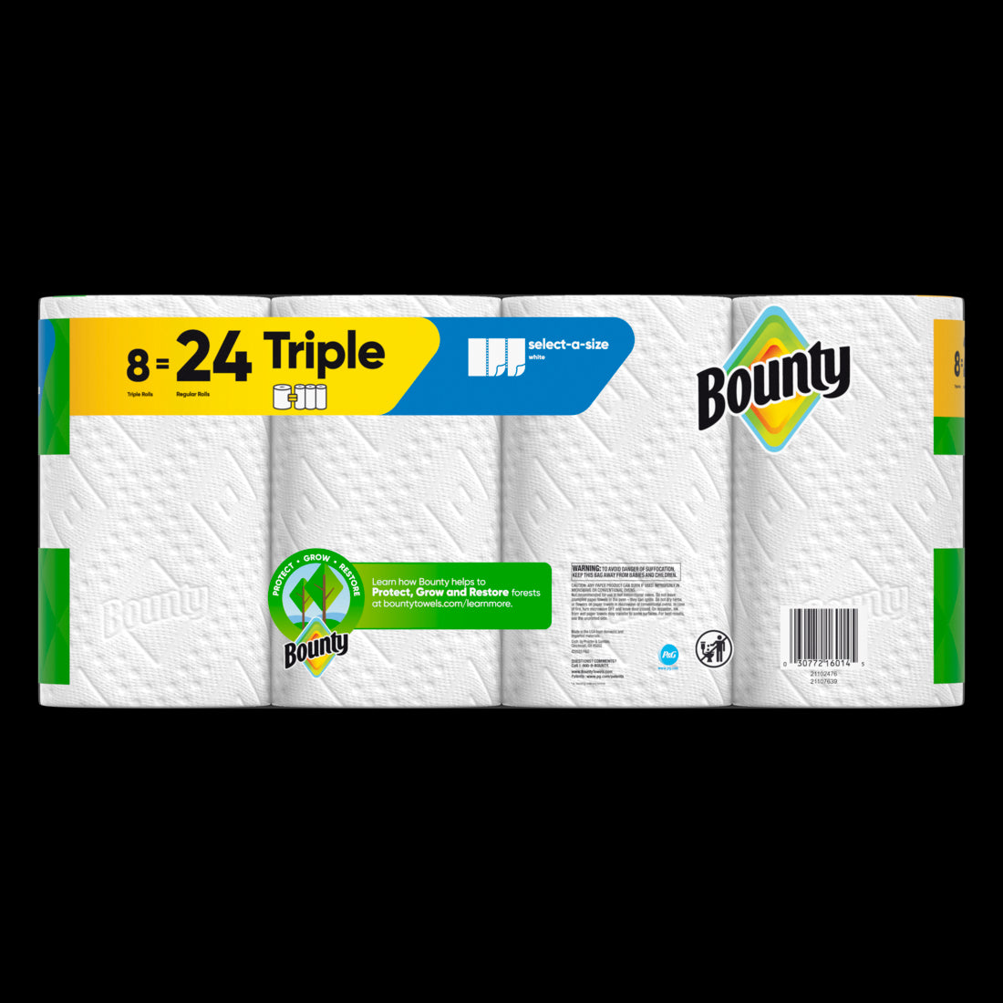 Bounty Paper Towels Select-A-Size White Triple Rolls - (8x123)ct/1pk