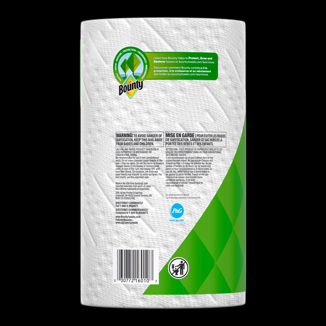 Bounty Paper Towels Select-A-Size White Triple Roll - (1x123)ct/12pk