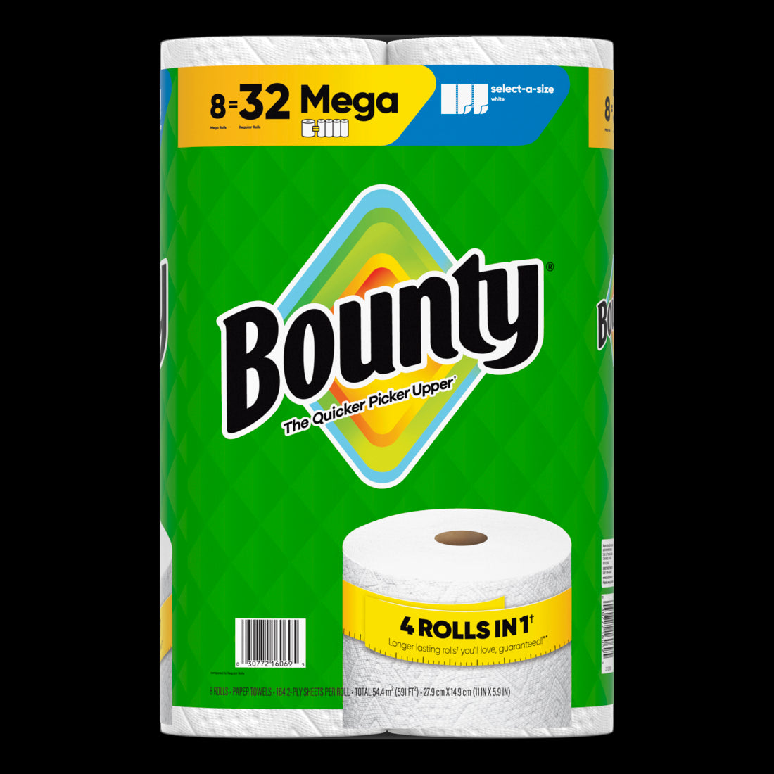 Bounty Paper Towels Select-A-Size White Mega Rolls - (8x164)ct/1pk