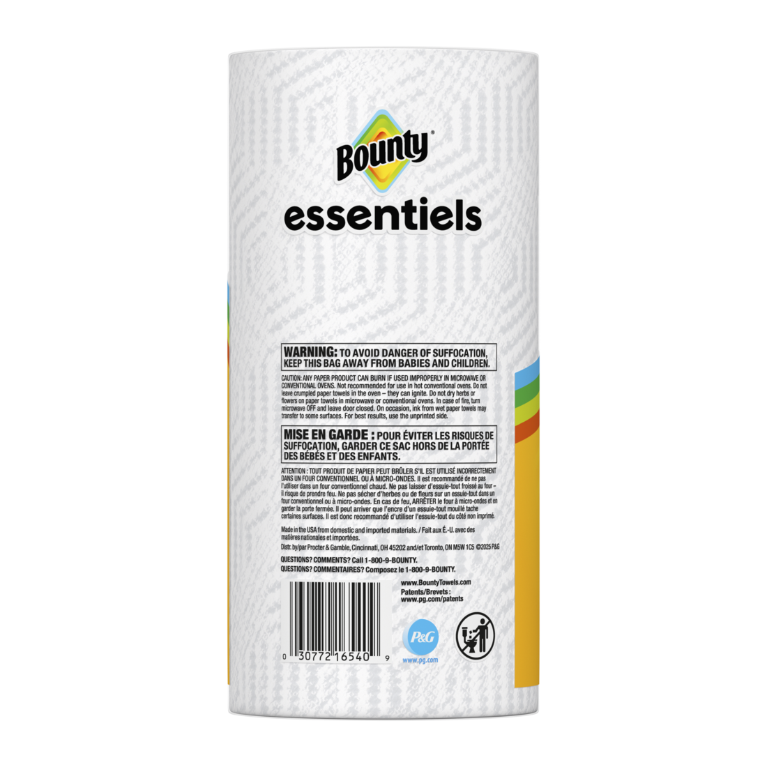 Bounty Essentials Select-A-Size Paper Towels White Double Roll - (1x108)ct/24pk