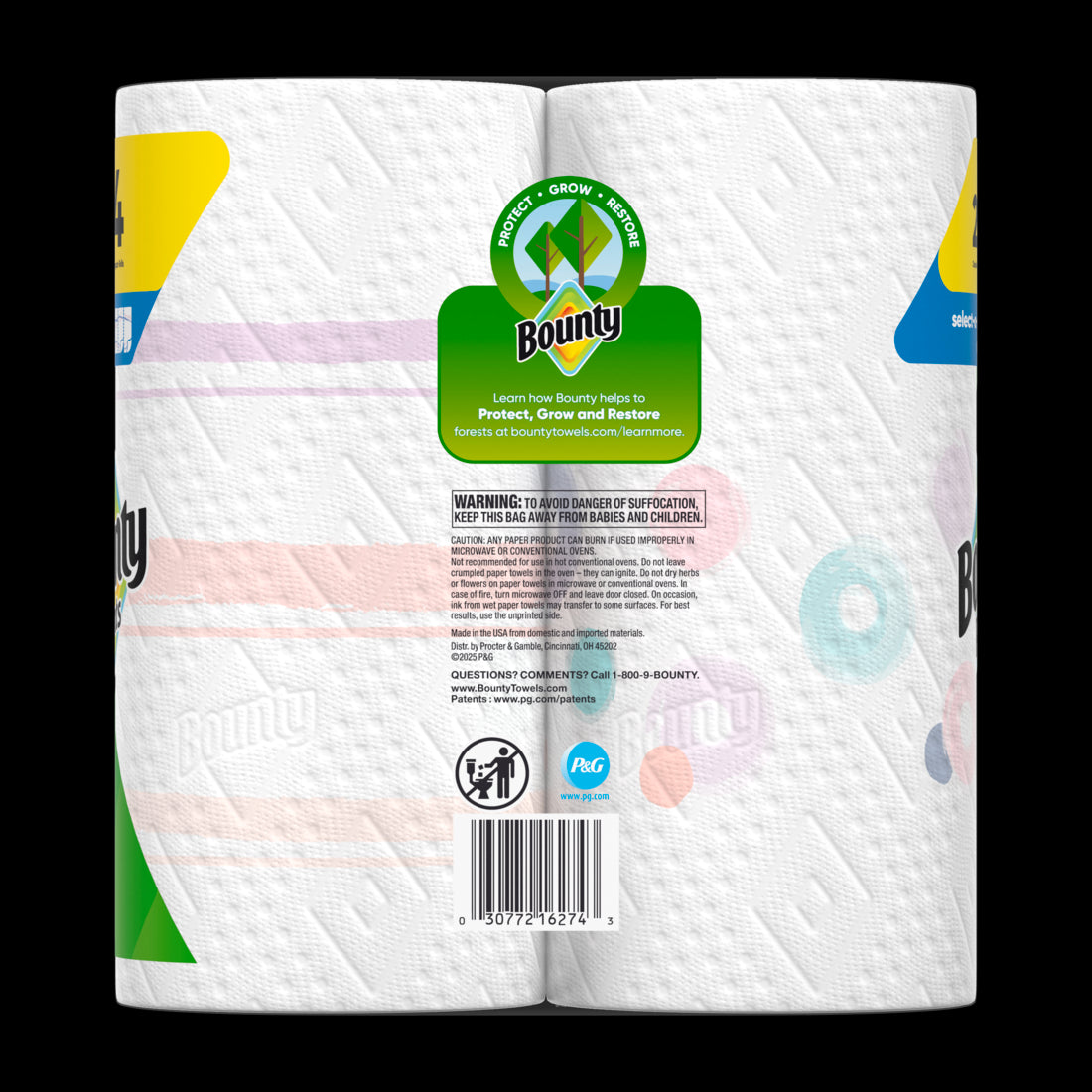 Bounty Paper Towels Select-A-Size Print Double Rolls - (2x82)ct/6pk