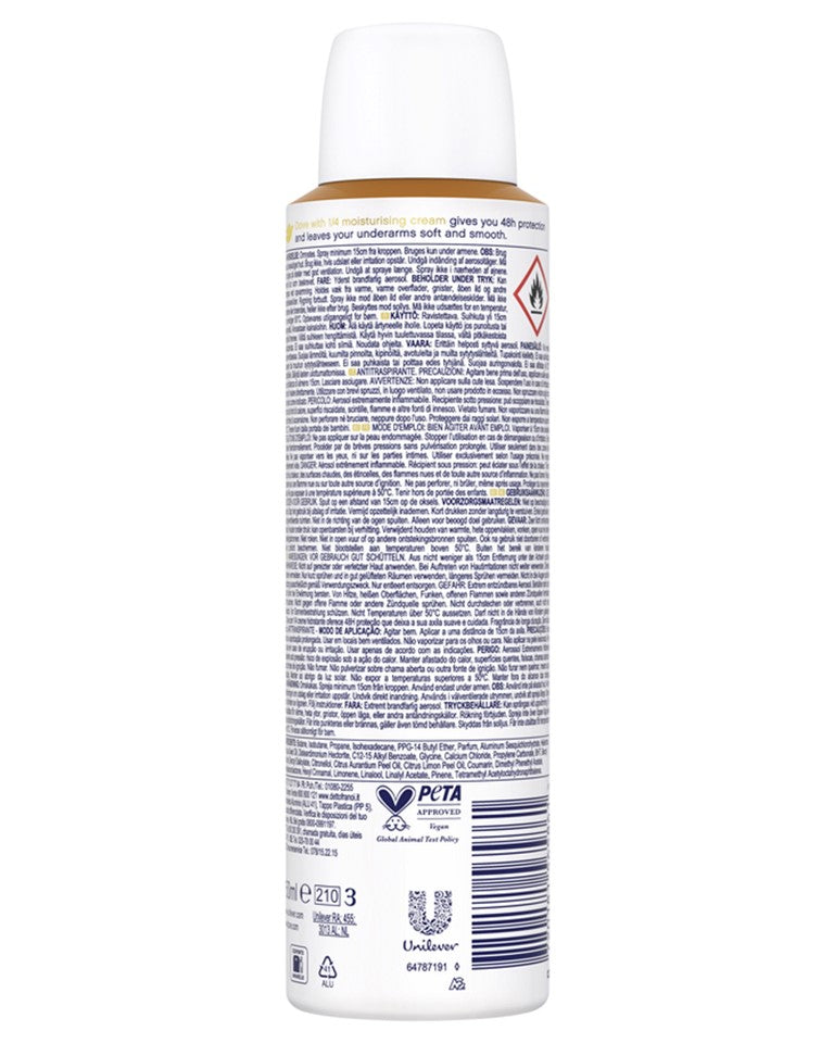 Dove Anti-Perspirant Spray Vanilla - 5.0oz/150ml/6pk