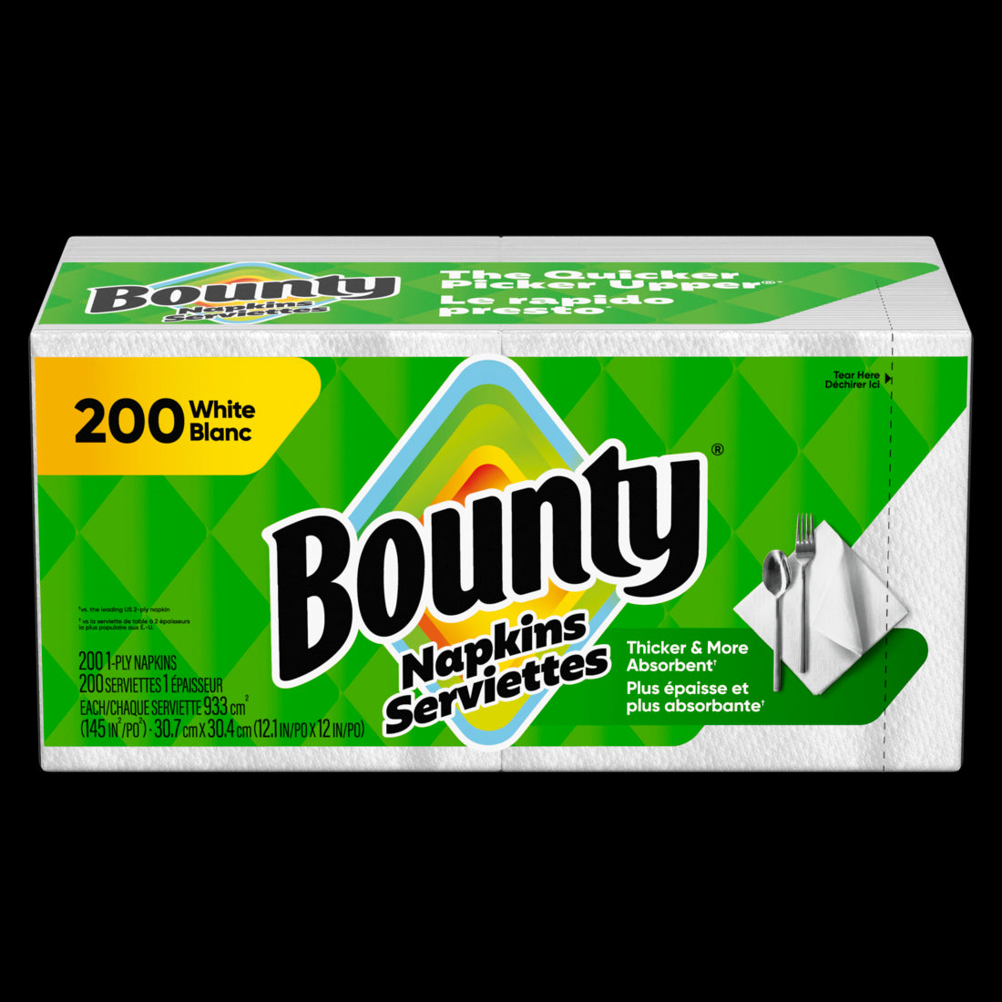 Bounty Paper Napkins White - 200ct/8pk