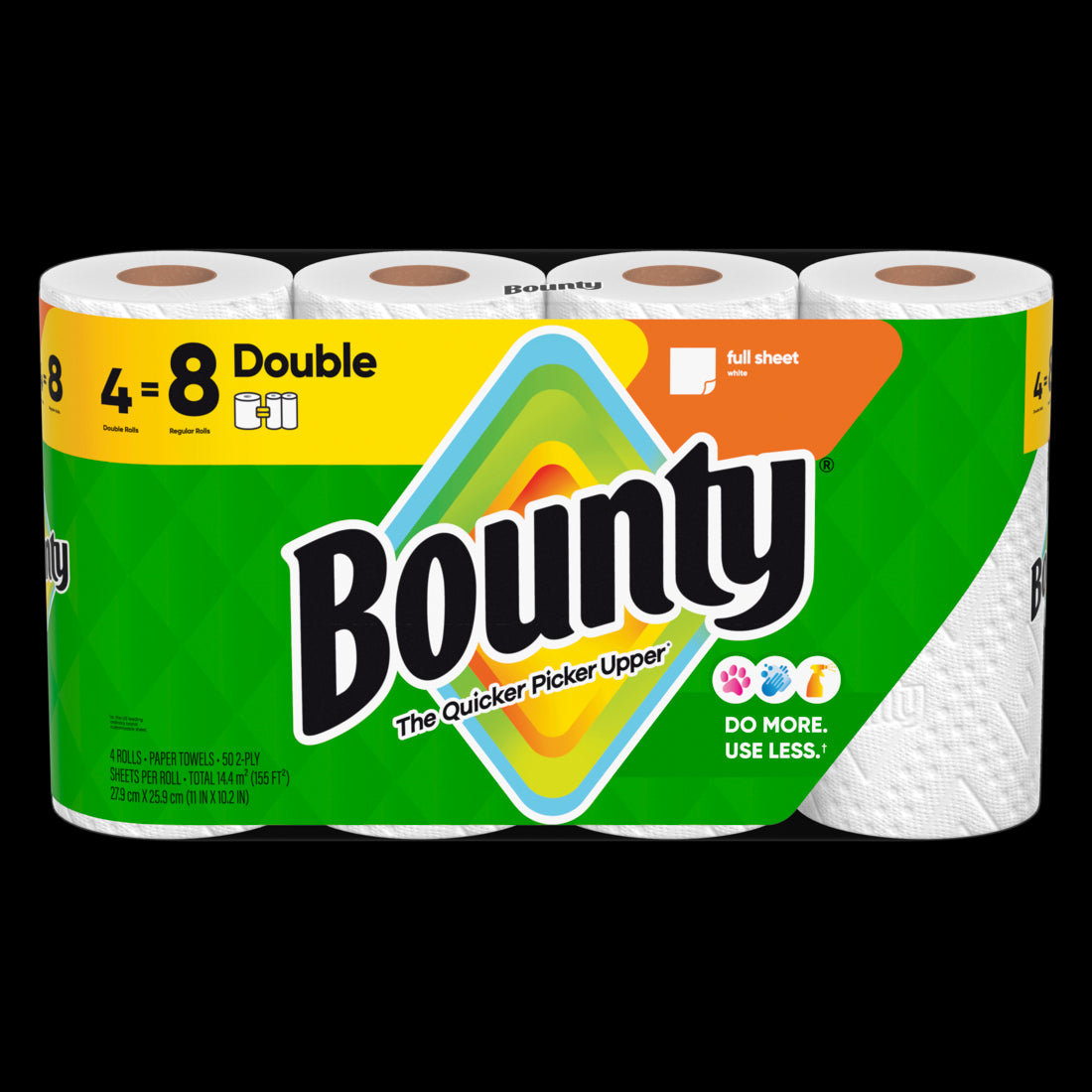 Bounty Paper Towels Full Sheet White Double Rolls - (4x50)ct/6pk