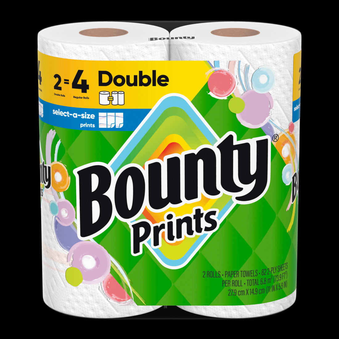 Bounty Paper Towels Select-A-Size Print Double Rolls - (2x82)ct/6pk
