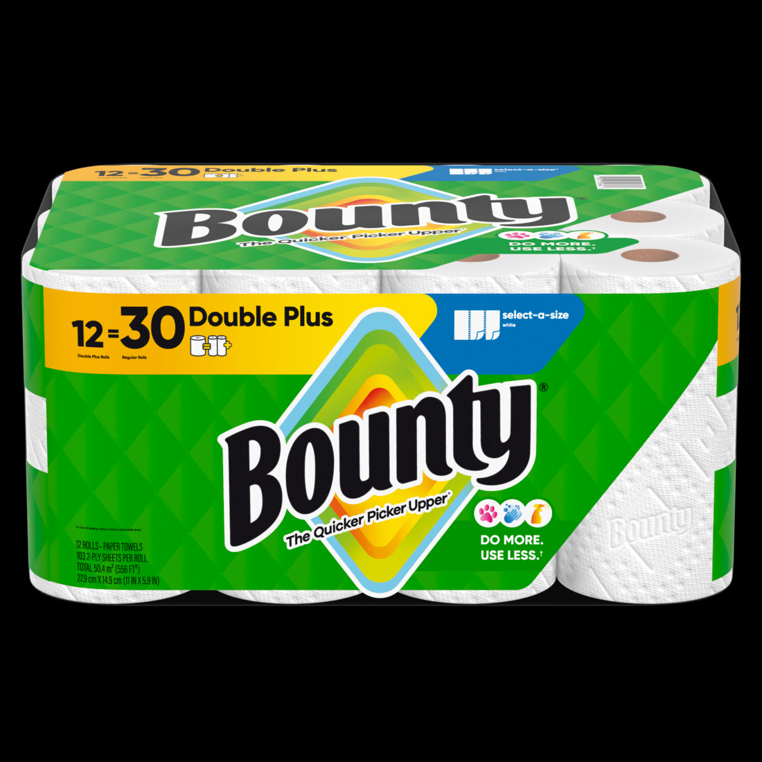 Bounty Paper Towels Select-A-Size White Double Plus Rolls - (12x103)ct/1pk