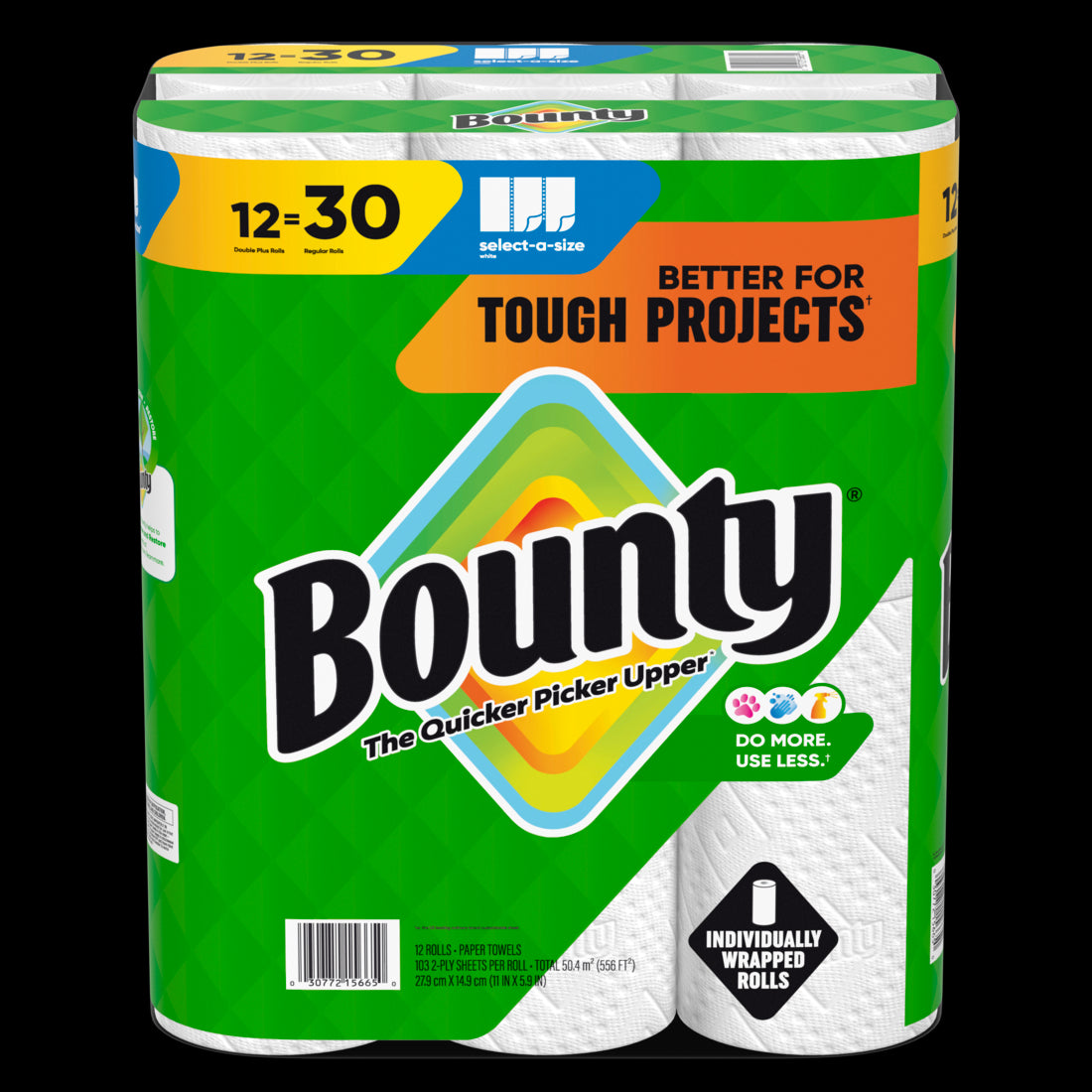 Bounty Paper Towels Select-A-Size White Double Plus Rolls - (12x103)ct/1pk