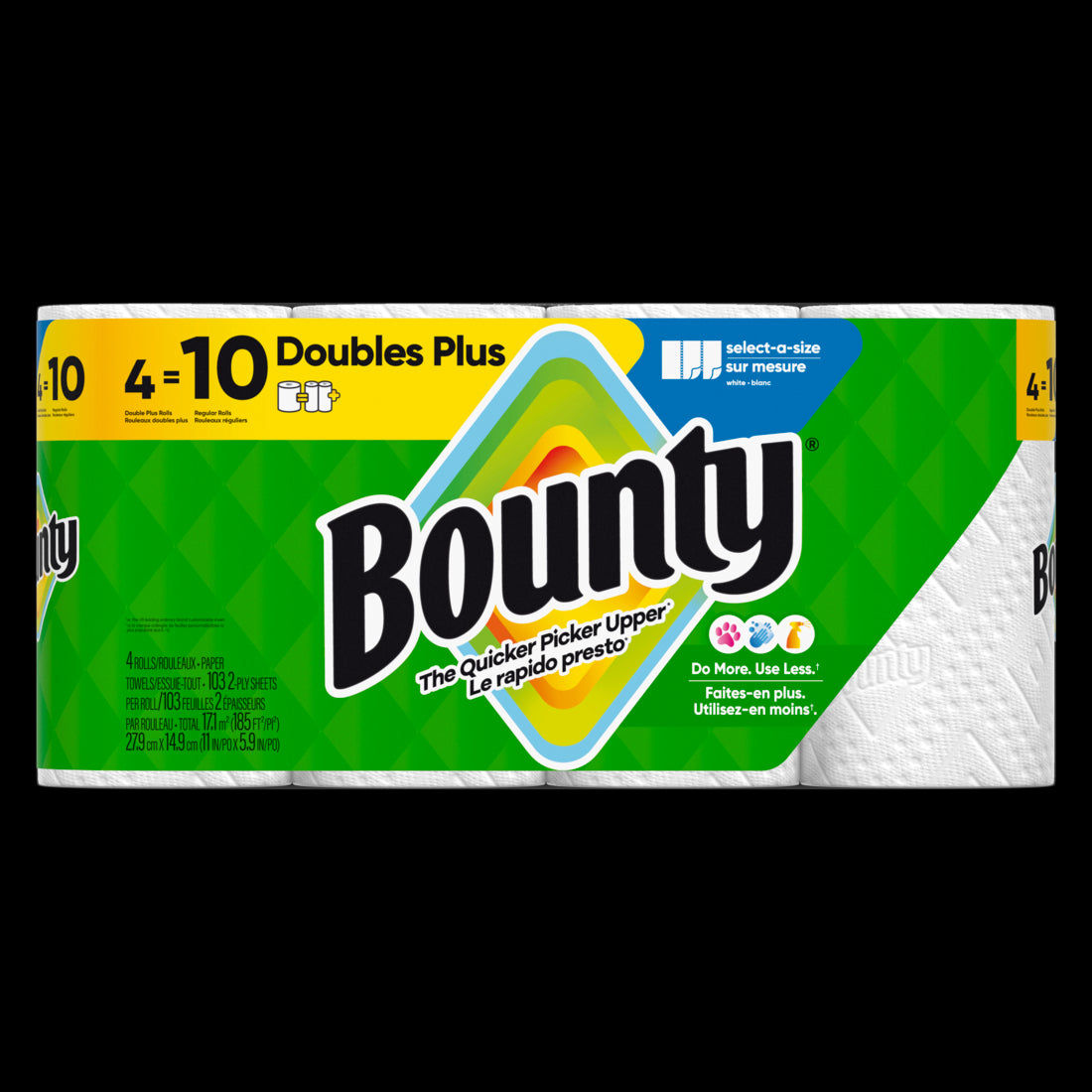 Bounty Paper Towels Select-A-Size White Double Plus Rolls - (4x103)ct/6pk