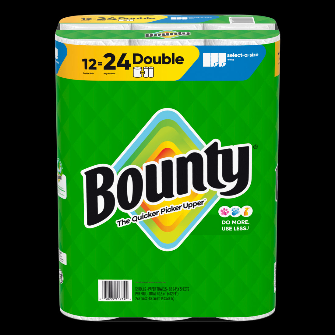 Bounty Paper Towels Select-A-Size White Double Rolls - (12x82)ct/1pk