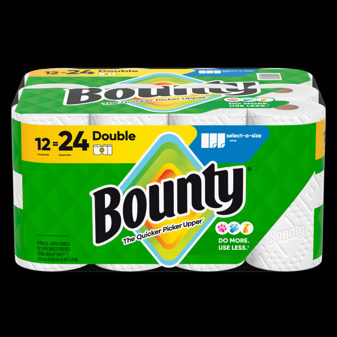 Bounty Paper Towels Select-A-Size White Double Rolls - (12x82)ct/1pk