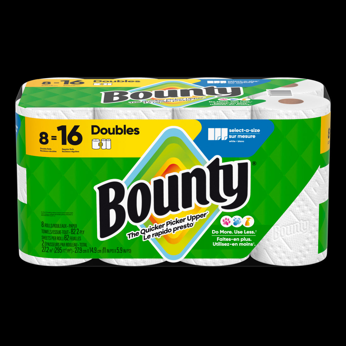 Bounty Paper Towels Select-A-Size White Double Rolls - (8x82)ct/1pk