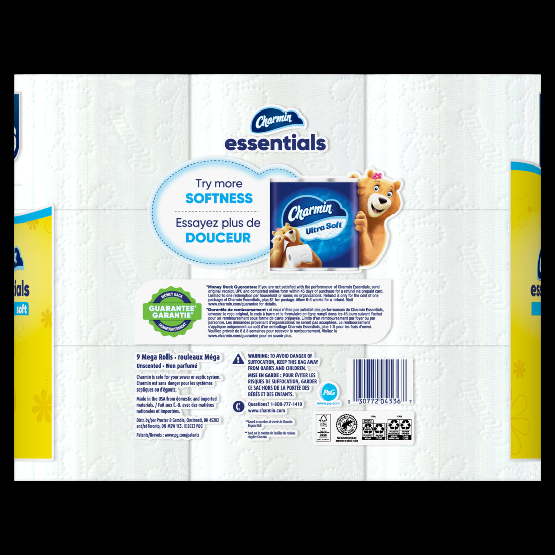 Charmin Essentials Soft Toilet Paper Mega Rolls - (9x330)ct/4pk