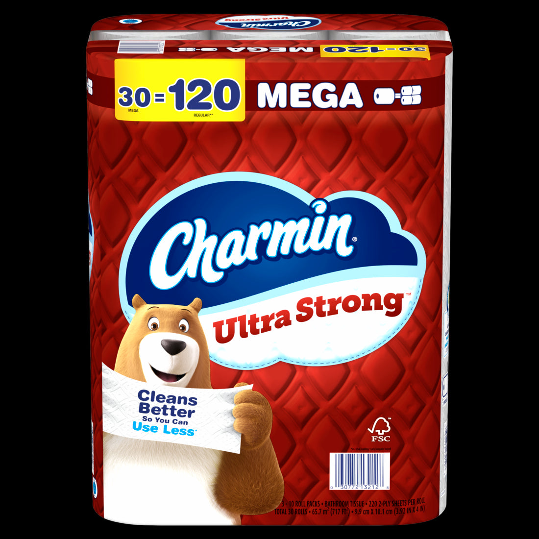 Charmin Ultra Strong Toilet Paper Mega Rolls 220 sheets per roll - 30ct/1pk