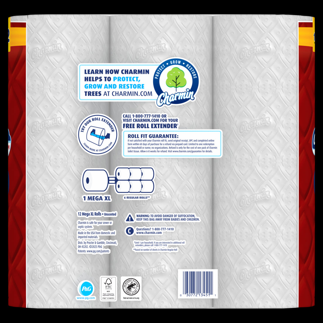 Charmin Ultra Strong Toilet Paper Mega XL Rolls - (12x330)ct/4pk