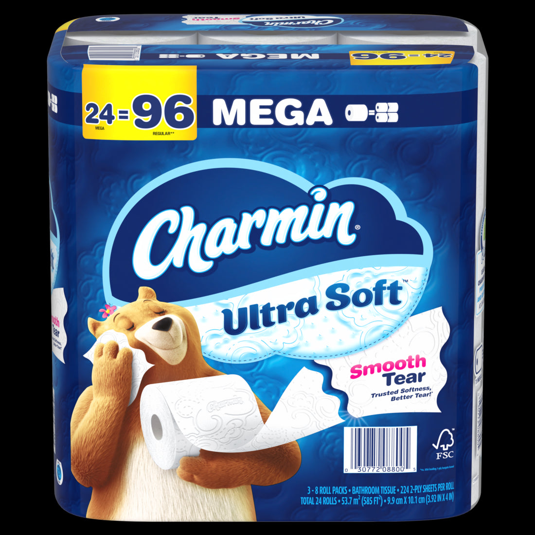 Charmin Ultra Soft Toilet Paper Mega Rolls - (8x224)ct/3pk