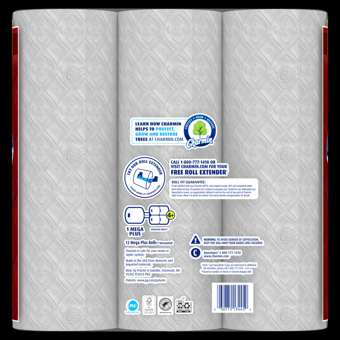 Charmin Ultra Strong Toilet Paper Mega Plus Rolls - (12x253)ct/4pk