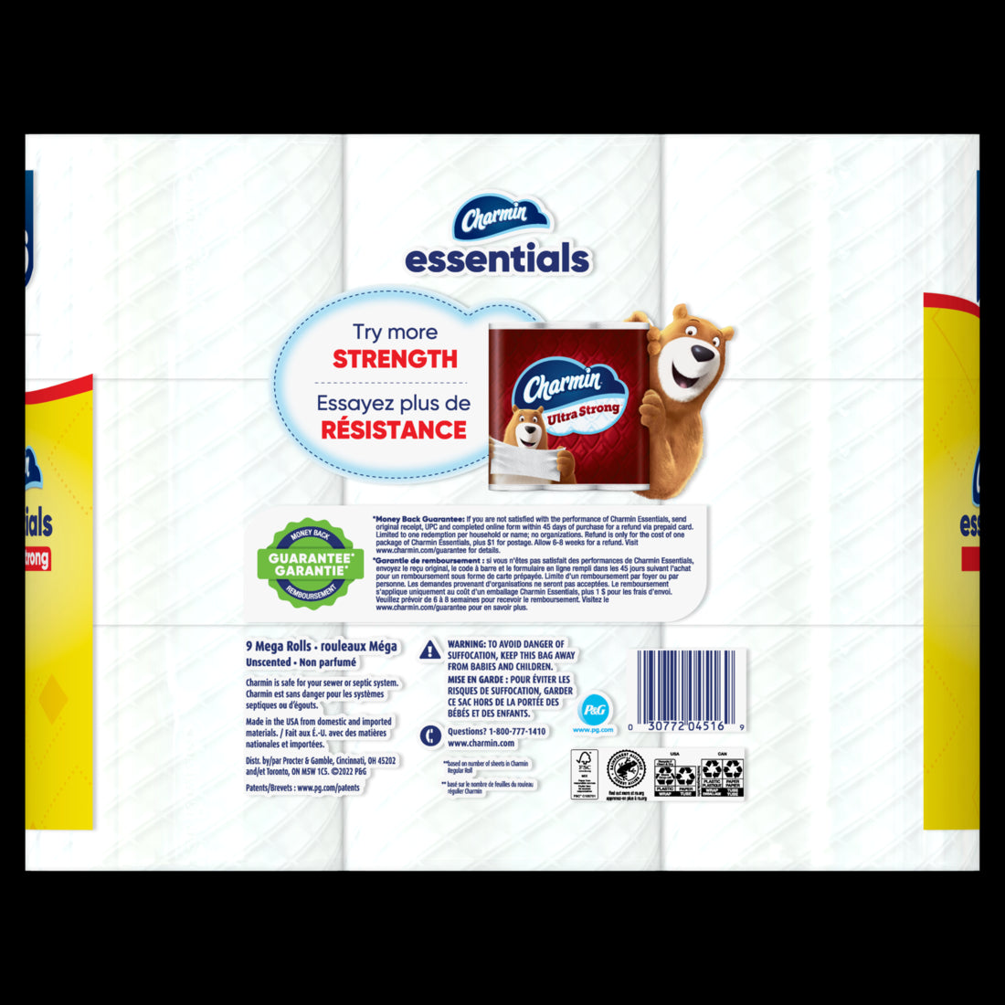 Charmin Essentials Strong Toilet Paper Mega Rolls - (9x429)ct/4pk