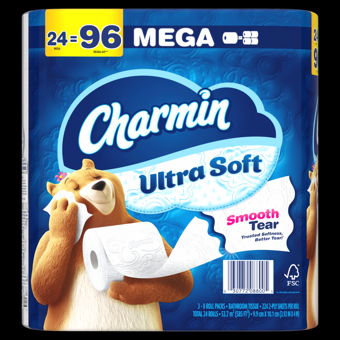 Charmin Ultra Soft Toilet Paper Mega Rolls - (8x224)ct/3pk