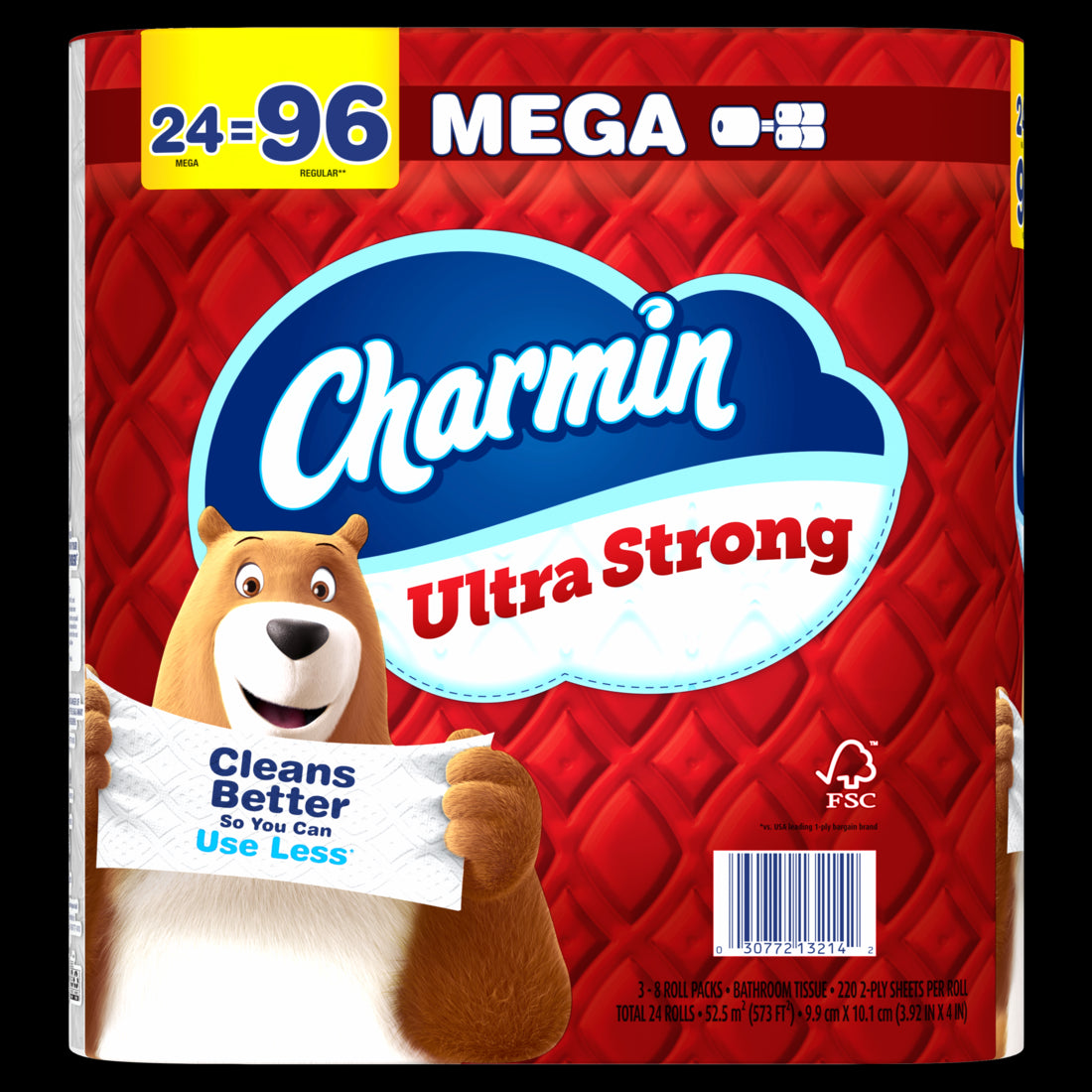 Charmin Ultra Strong Toilet Paper Mega Rolls 220 sheets per roll - 24ct/1pk
